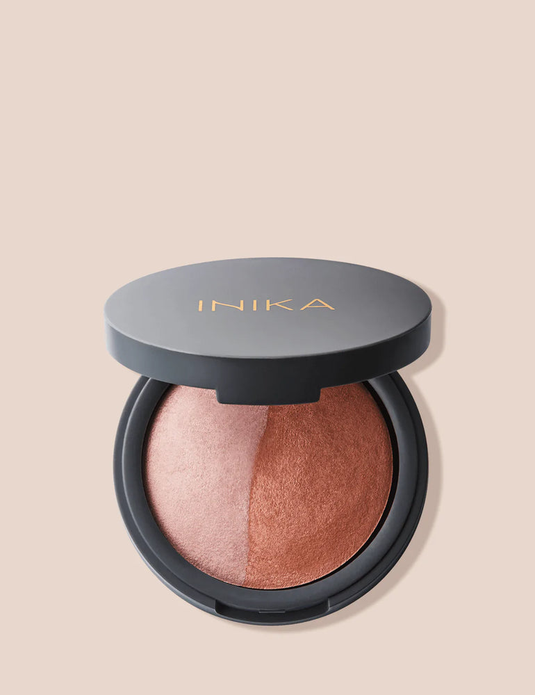 
            
                Load image into Gallery viewer, Inika Organic Baked Blush Duo Burnt Peach
            
        